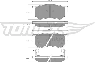 Produktbild von TOMEX brakes Bremsbeläge Satz Hinten Bremsklötze für HYUNDAI GETZ (TB) TX 15-35