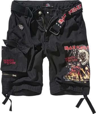 Produktbild von Brandit Iron Maiden Savage Shorts Number of  The Beast black edition black M