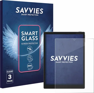 Produktbild von 3x Savvies Schutzglas Folie für Hannspree Lumo 7.8 9H Panzer Schutzfolie Glas Displayschutz klar transparent