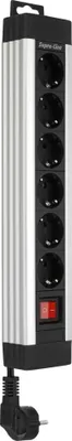 Image de REV Multiprise 6x 2,4m Supraline avec interrupteur argenté