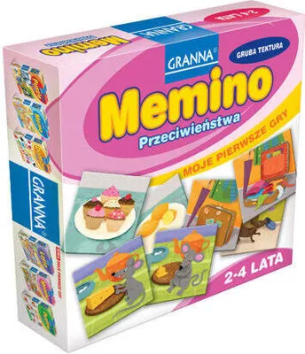 Produktbild von Memino Gegensätze Lernspiel Erinnerungsspiel für Kinder 2-4 Jahre, 24 Karten