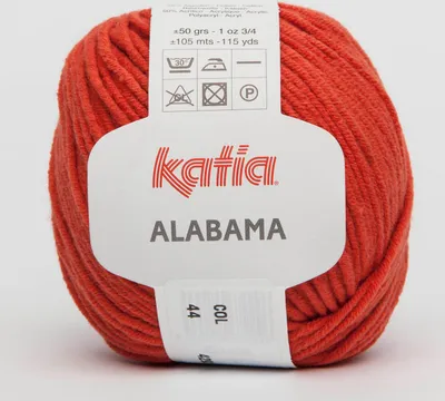 Produktbild von ALABAMA von Katia - NARANJA QUEMADA (44) - 50 g / ca. 105 m Wolle