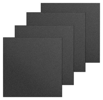 ABS-Kunststoffplatten, 4 Stk., 3 mm, 30 x 30 cm, schwarz