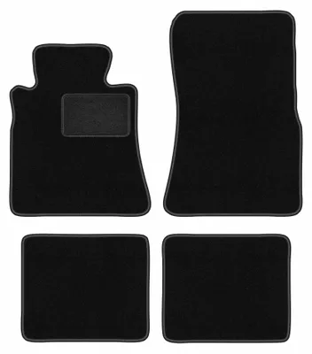 Imagen del producto de Alfombrillas de moqueta para Mercedes SE W126 1979-1991 (sedán) – juego de 4 piezas, negras, a medida – Wielganizator LUX
