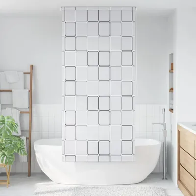 Produktbild von Möbel Duschrollo 100x240 cm Quadratmuster - Rollos &9967