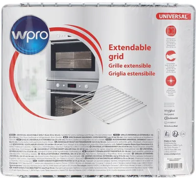 Produktbild von ORIGINAL Bauknecht Grillrost Rost Gitter chrom Backofen Herd Kühlschrank ausziehbar 35-56cm x 32cm