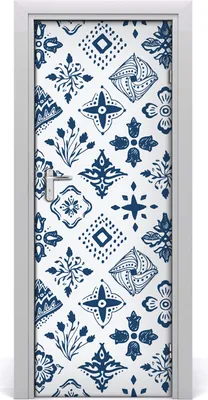Produktbild von Tulup Türaufkleber 75x205 cm Dekorative Aufkleber Selbstklebend Wasserdichte Tapete Abnehmbar Schlafzimmer Wohnzimmer Wohnkultur - Blumenmuster