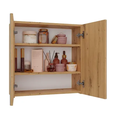 Zdjęcie produktu dla Topeshop POLA 2DL ARTISAN, Dąb, Do zawieszenia na ścianę, 3 pół., 2 drzw., Płyta wiórowa, Drzwi na zawiasach