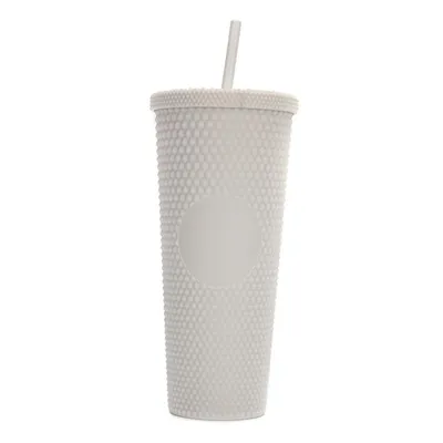 Obrázok produktu pre 710 ml / 24 oz, veľký pohár na vodu, celoplošne textúrovaný, matný, opakovane použiteľný plastový pohár so širokým hrdlom, tesniacim viečkom a slamkou
