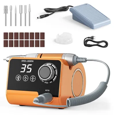 Immagine prodotto di Fresatrice elettrica per unghie - Lima elettrica per unghie - 35.000 giri al minuto - Display HD - Punta in metallo - Professionale - Colore 03