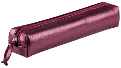 Image de Clairefontaine 400001C Trousse slim (effet nacré, 4 x 2,5 x 19,5 cm) 1 pièce, rouge cerise