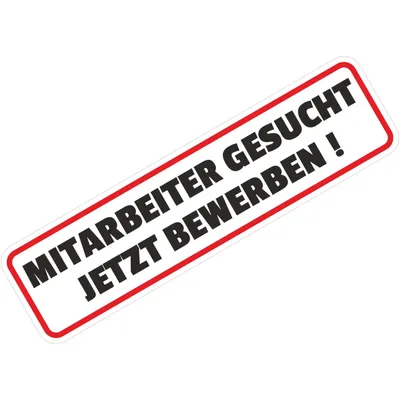 Produktbild von Aufkleber Mitarbeiter gesucht Autoschild 47x12 cm