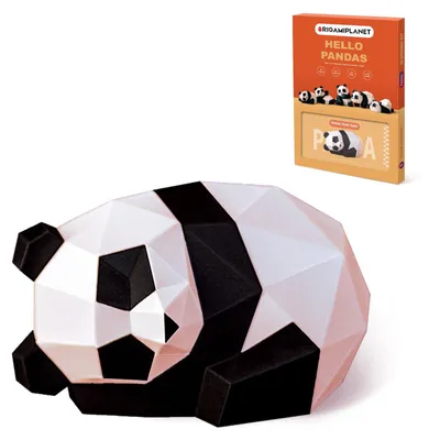 3D Origami Panda Tuan Tuan Bastelset, DIY, 13x9x7 cm