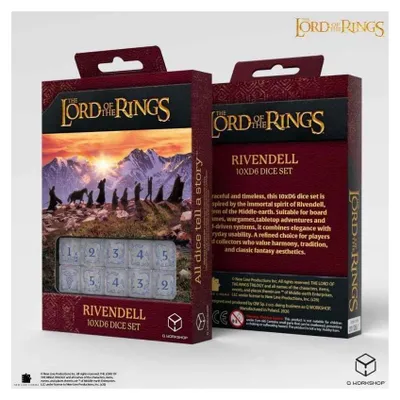 Imagen del producto de El Señor de los Anillos: Rivendel - Set de 10 dados D6 - Piedra