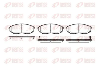 Produktbild von REMSA Bremsbeläge Satz Vorne Bremsklötze für KIA SORENTO I (JC) 1041.02