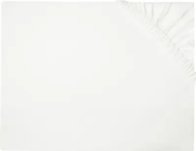 Produktbild von Spannbettlaken Jersey 95% Baumwolle 5% Elasthan, 180x200 cm, weiß, bis 30 cm Matratzenhöhe