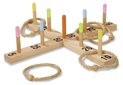 Image de Jeu de lancer d'anneaux en bois Eichhorn Outdoor