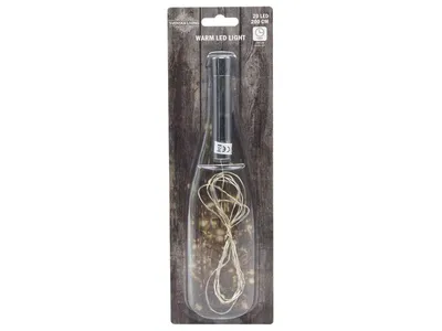 Produktbild von 20er LED Flaschenlicht Timer Stab Korken Draht-Lichterkette Weinflasche