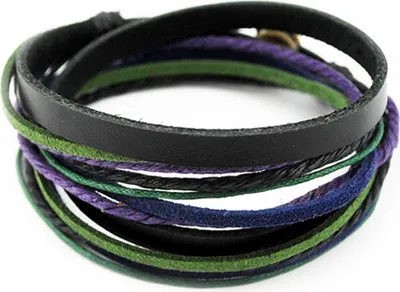 Immagine prodotto di axy bracciale in pelle bracciale avvolgente bracciale in vera pelle per uomini signore uomini ragazzi braccio gioielli