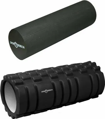Produktbild von Faszienrollen Set | Massagerolle Bindegewebsrolle Schaumstoffrolle Schwarz