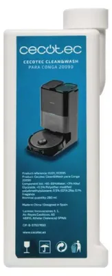 Zdjęcie produktu dla Płyn do czyszczenia stacji odsysającej Clean&Wash firmy Cecotec, przeznaczony do robotów sprzątających Conga 20090 ProAI InfinitySoap Cut&SPA. Butelka 280 ml, dodatkowe informacje...