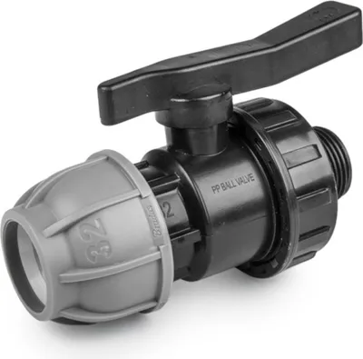 Produktbild von PE Kugelhahn mit Außengewinde für PE-Rohre 32mm x 1"