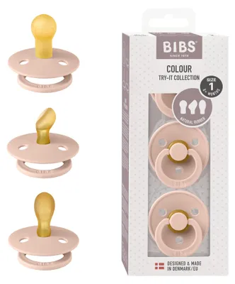 Produktbild von BIBS Probestück-Set, Schnuller, 0-6 Monate, 3er-Pack, Farbe: Rosa