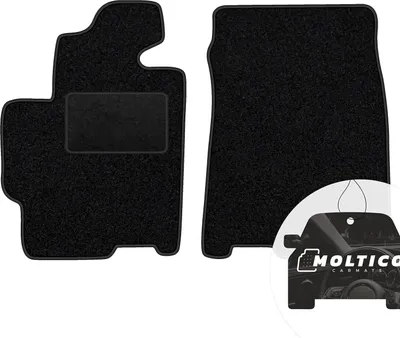 Produktbild von moto-MOLTICO Vorne Fußmatten Auto Velours Autoteppiche Schwarz Automatten Set 2-teilig passend für Mazda CX-30 ab 2019