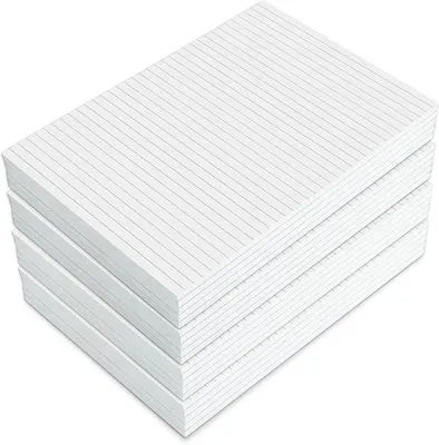 Produktbild von Notizblöcke Set - DIN A4 – 20 Blöcke - liniert - 50 Seiten pro Block - Geleimt - stabile Kartonrückseite - 90 g/m² Papier - hochwertig