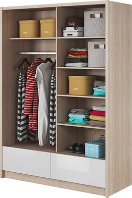 Image de Étagères polyvalentes Armoire Étagère de rangement Penderie 150cm Nouveau vestiaire