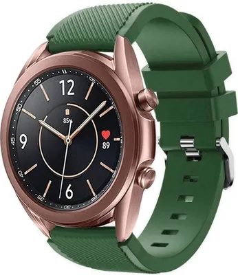 Produktbild von Strap-it Samsung Galaxy Watch 3 41mm Armband Silikon (Armeegrün)