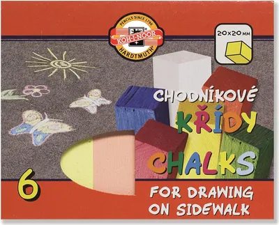 Immagine prodotto di Gesso stradale KOH, colori assortiti - confezione da 6 pezzi