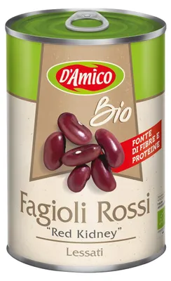 Obrázek produktu pro D'Amico Organické červené fazole 400 g - Organické, 100% přírodní, bez přísad