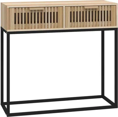 Zdjęcie produktu dla vidaXL Stolik konsola 80x30x75 cm materiał drewnopochodny i żelazo