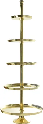 Produktbild von Etagere Servierständer Tortenständer Goldfarbend Servierplatte Aluminium 170 cm XXL