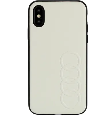 Productafbeelding van Audi-boekhoes voor Apple iPhone Xs Max, TT-serie, wit - Kunstleer