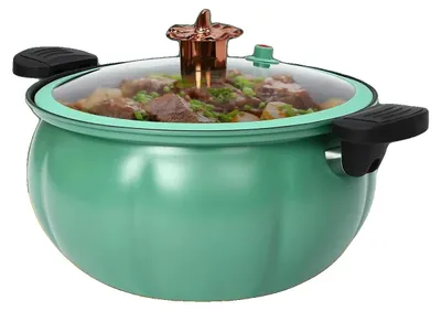 Zdjęcie produktu dla Szybkowar, wielofunkcyjny garnek, łatwy w czyszczeniu, zielony, 28 cm