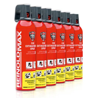 Produktbild von XENOTEC Premium Feuerlöschspray – 6er Set - 750ml – Stopfire – Autofeuerlöscher – REINOLDMAX – wiederverwendbar – geeignet für Fettbrände – 6 x 750g
