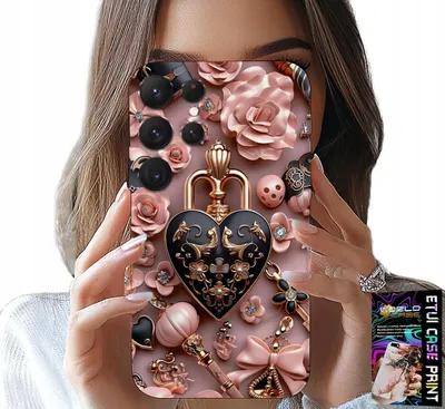 Produktbild von Fall Für Samsung Galaxy S25 Ultra - Feminine Designs Vorhängeschloss Herz Fall + Glas