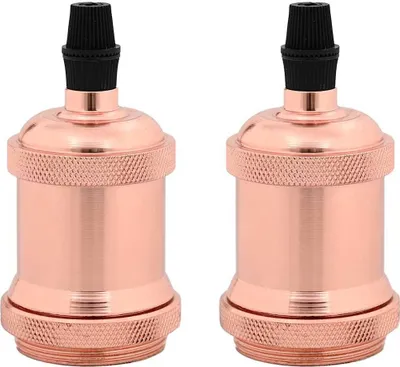 Produktbild von vidaXL Lampenfassungen 2 Stk. Rosegold E27