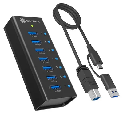 Obrázok produktu pre ICY BOX IB-AC618a, USB 3.2 Gen 2(3.1 Gen 2) Type-B, USB 3.2 Gen 2 (3.1 Gen 2) Type-A, 10000 Mbit/s, Čierna, Hliník, Access, Výkon