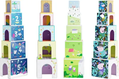 Obrázok produktu pre Peppa Pig Stohovateľná kocka s 5 figúrkami Viacfarebné Viacfarebné Jedna veľkosť