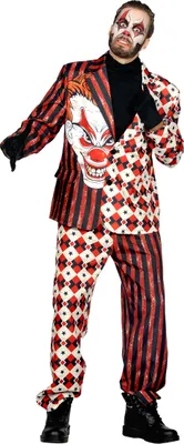 Produktbild von Halloween Clown Herren Rot-Schwarz M