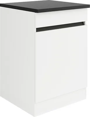 Produktbild von Küchen Spülenunterschrank mit Arbeitsplatte Luca SP606-0+ in weiß matt 60 cm breit