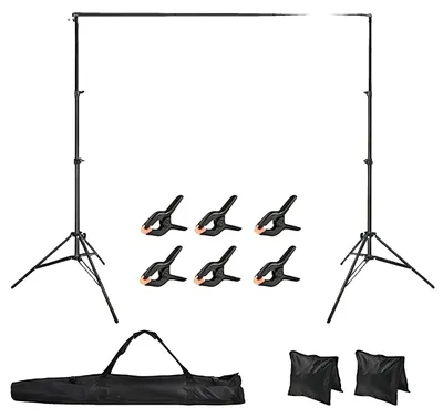 Zdjęcie produktu dla Statyw fotograficzny z tłem, regulowana wysokość, solidna konstrukcja aluminiowa, statyw fotograficzny 2 m x 2 m