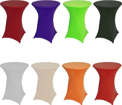 Produktbild von Stehtischhusse Stretch Ø85cm Husse Stehtisch Bistrotisch Stehtischhussen Hussen, Farbe:hellgrün