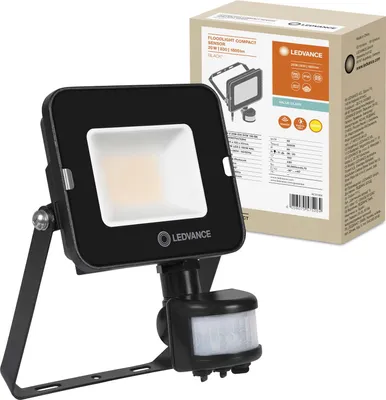 Zdjęcie produktu dla Naświetlacz LED Reflektor Zewnętrzny Lampa 20W 1800lm 3000K IP65 Czarny Z Czujnikiem Ruchu i Zmierzchu Floodlight Ledvance