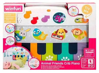 Produktbild von Winfun Spielzeug-klavier Mit Tieren Lichtern Und Sound Für Den Laufstall Mehrfarbig  Mehrfarbig One Size