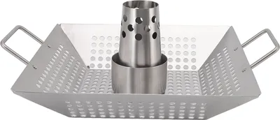 Zdjęcie produktu dla Puszka do piwa z kurczakiem Patelnia do piwa ze stali nierdzewnej Stojak na puszkę do piwa z kurczakiem z 2 uchwytami do grilla i wędzarni