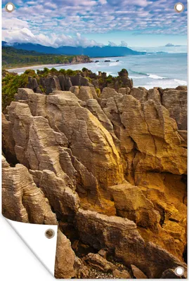 Produktbild von MuchoWow® 60x90 cm Outdoor-Poster Gartendeko Sichtschutz Garten Poster für den Garten  Landschaft des Rakiura-Nationalparks auf der Insel Stewarte